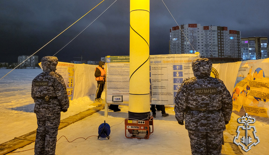 Сотрудники вневедомственной охраны Росгвардии обеспечили общественный порядок и безопасность в ходе празднования Крещения Господня в Марий Эл